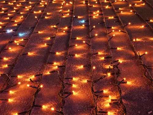 Saranwithi Fishing Pier decorated for New Year’s in Prachuap Khiri Khan