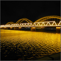 Harbin, Binzhou Railway Bridge at night